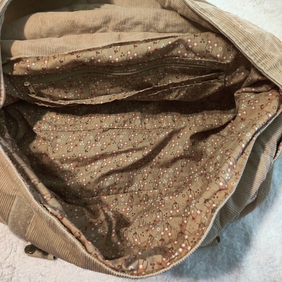 Old Navy Tan Messenger Bag Corduroy - Picture 5 of 8